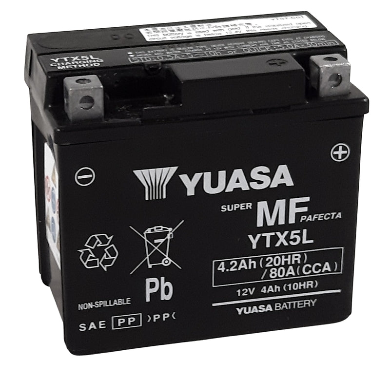 YUASA Batterie Wartungsfrei - Werkseitig aktiviert - YTX5L FA