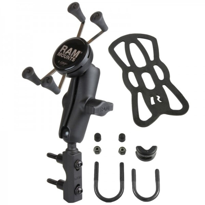 RAM MOUNTS X-Grip® Medium Arm Phone Holder with Brake/Clutch Reservoir U-Bolt Base