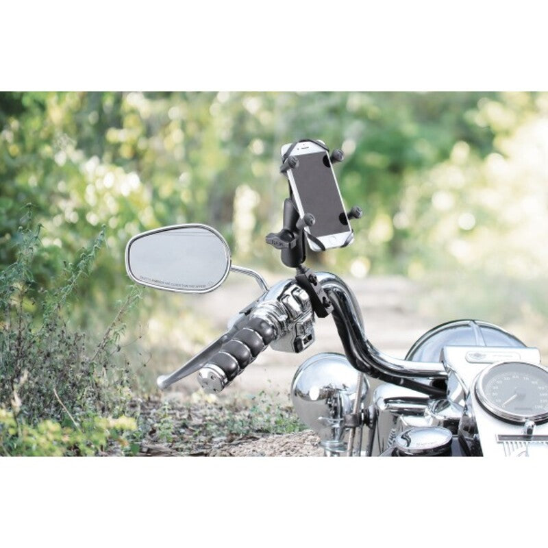 RAM MOUNTS X-Grip® Medium Arm Phone Holder with Brake/Clutch Reservoir U-Bolt Base