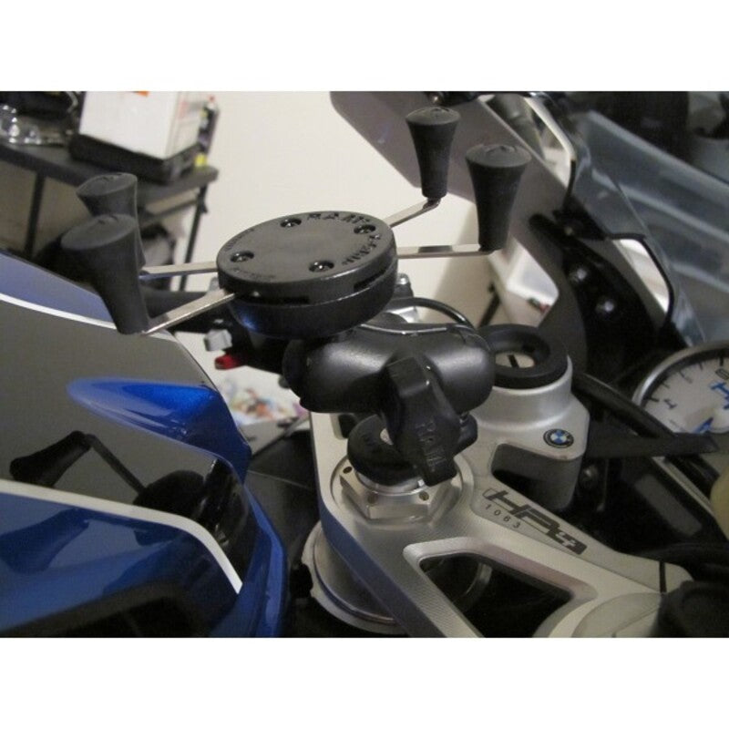 RAM MOUNTS X-Grip® Telefonhalterung mit kurzem Arm und Gabelschaftfuß