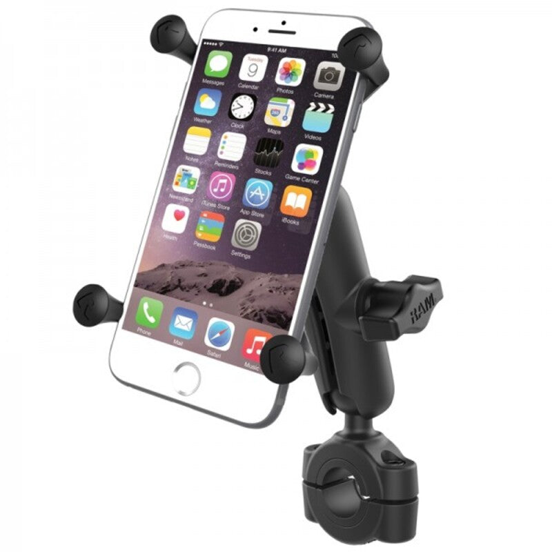 RAM MOUNTS X-Grip® Medium Arm Phone Holder with Medium Handlebar Base - Large Phones