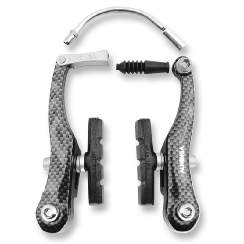 ALHONGA V-Brake Set Aluminum Carbon Fiber Look
