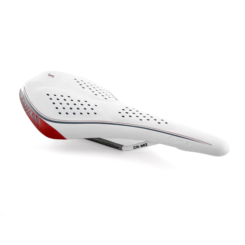 VELO Bicycle Saddle Miles Rails Cr-Mo Female White
