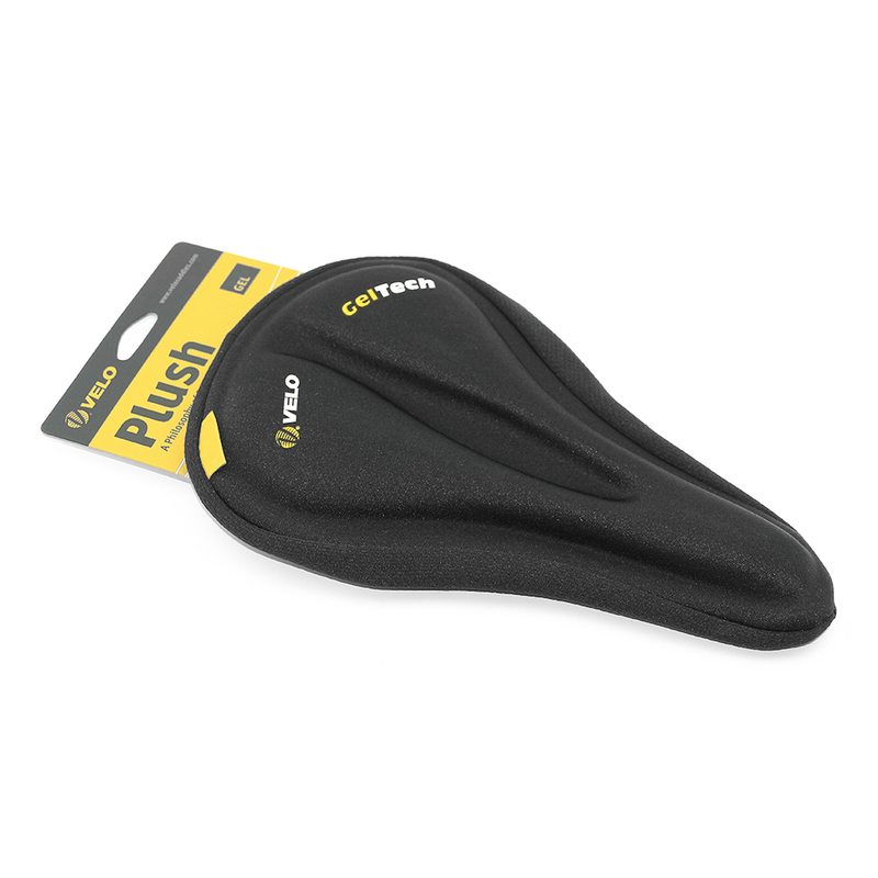 VELO Bicycle Saddle Cover Medium Size Unisex Cut Zone Gel Tech Black