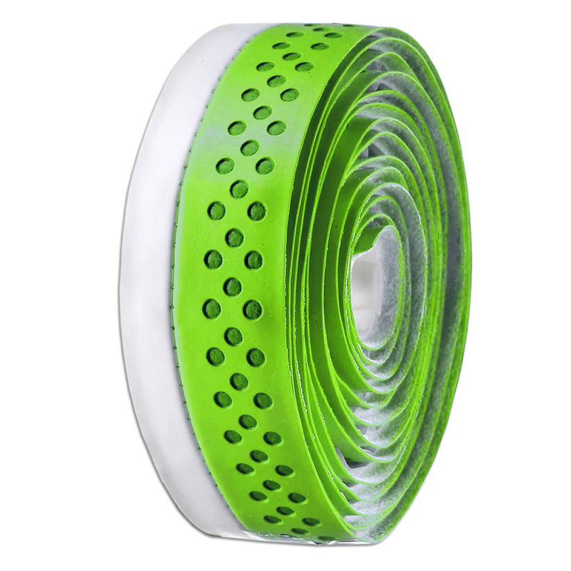 Velo Bicycle Handlebar Tape Road Microfiber Drilled 2-Tone Green/White