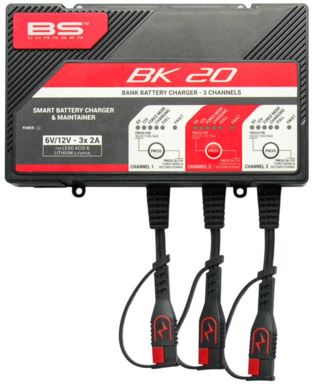 BS BATTERY BK20 Smart Batterieladegerät -6V/12V 3x2A