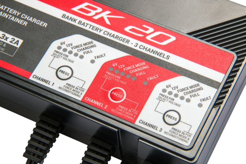 BS BATTERY BK20 Smart Batterieladegerät -6V/12V 3x2A