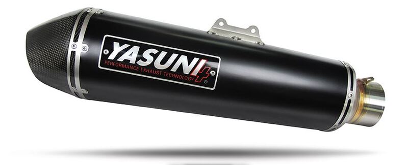 YASUNI Ersatz-Schalldämpfer - Aluminium Schwarz/Carbon