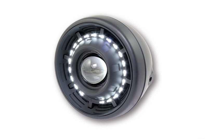 SHIN YO Ellipsoid-Scheinwerfer Cyclops, Schwarz matt