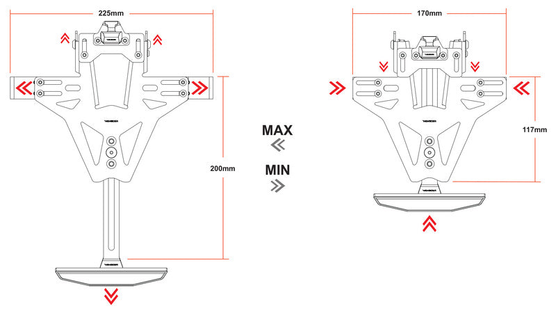 HIGHSIDER Akron-RS Pro Kennzeichenhalter - Kawasaki Z900/Z H2