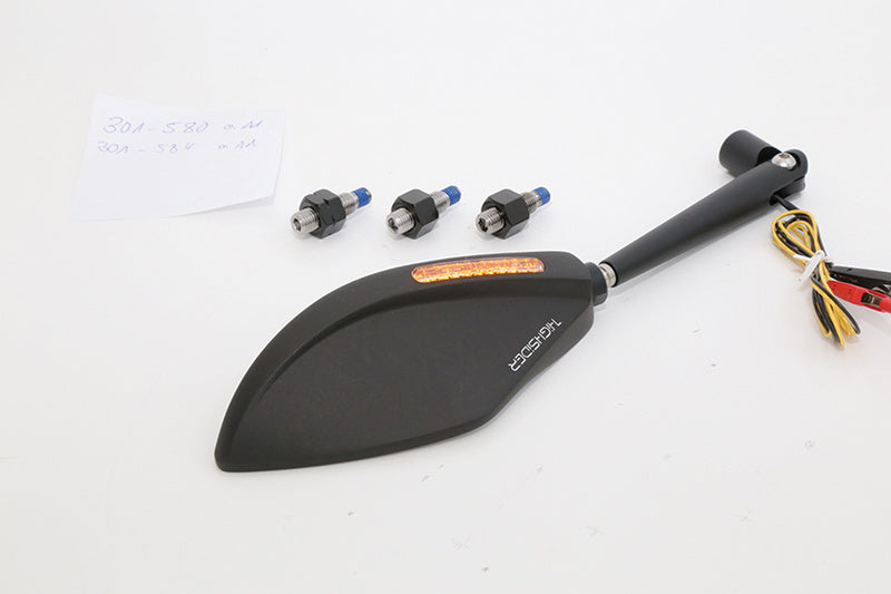 HIGHSIDER Torezzo Verkleidungsspiegel mit LED Blinker (Paar)