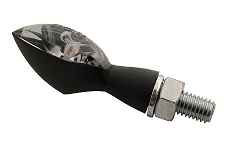 HIGHSIDER Ein-LED-Blinker PEN HEAD, getöntes Glas