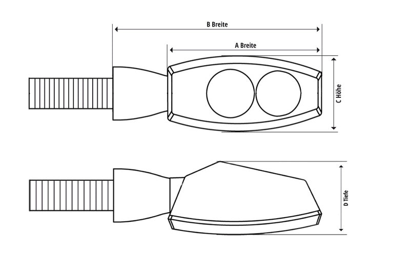 HIGHSIDER pro Bronx LED Blinker Titan/Getönt E-Geprüft (Paar)