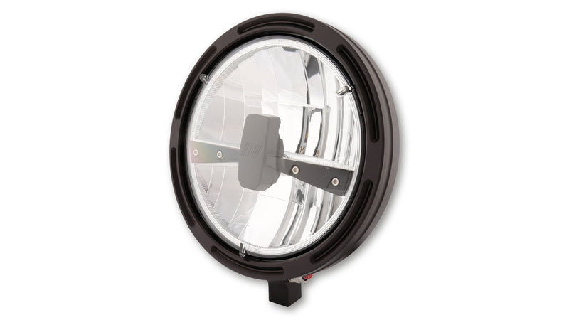 HIGHSIDER pro 7 Zoll Hauptscheinwerfer Frame-R1 Typ 3 LED Schwarz Untere Befestigung, E-Geprüft (1Stck)