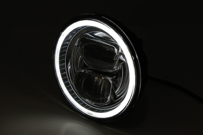HIGHSIDER LED Hauptscheinwerfereinsatz Typ 7 mit Standlichtring, rund, Schwarz, 5 3/4 Zoll