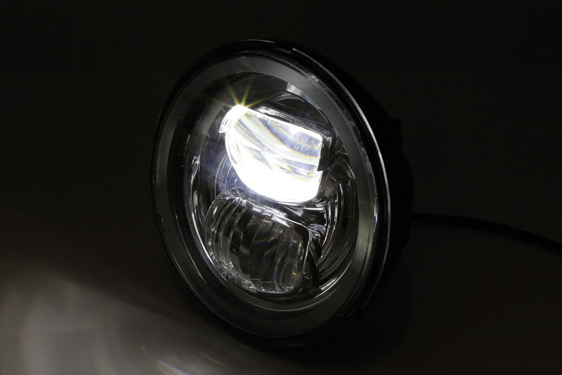 HIGHSIDER LED Hauptscheinwerfereinsatz Typ 7 mit Standlichtring, rund, Schwarz, 5 3/4 Zoll