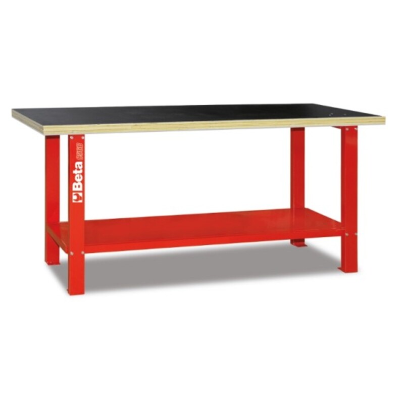 BETA C56B Workbench with Wood Top - Red