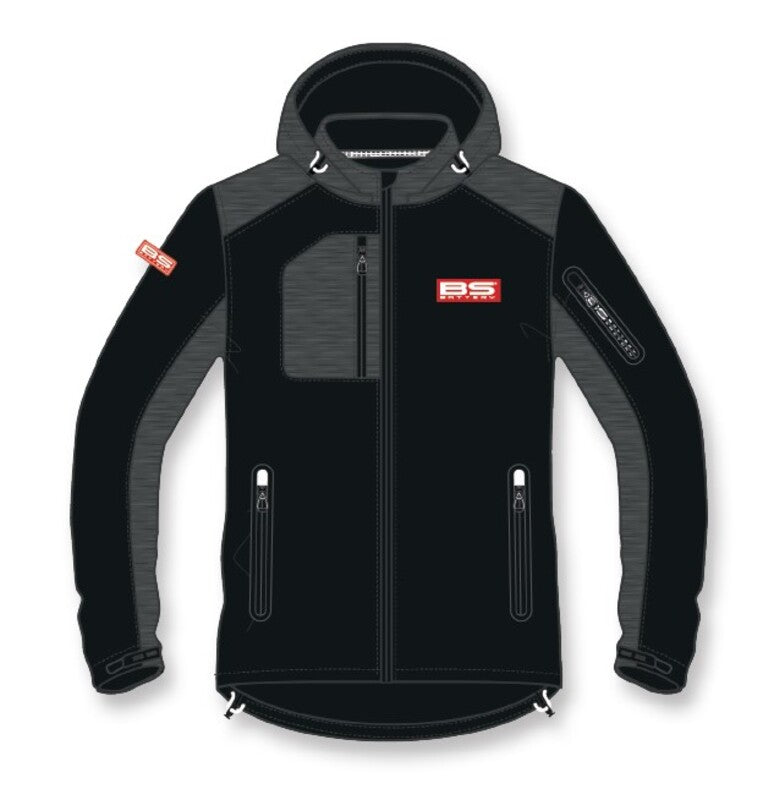 BS BATTERY BS Factory Softshell Jacket - Black/Grey Size XXL