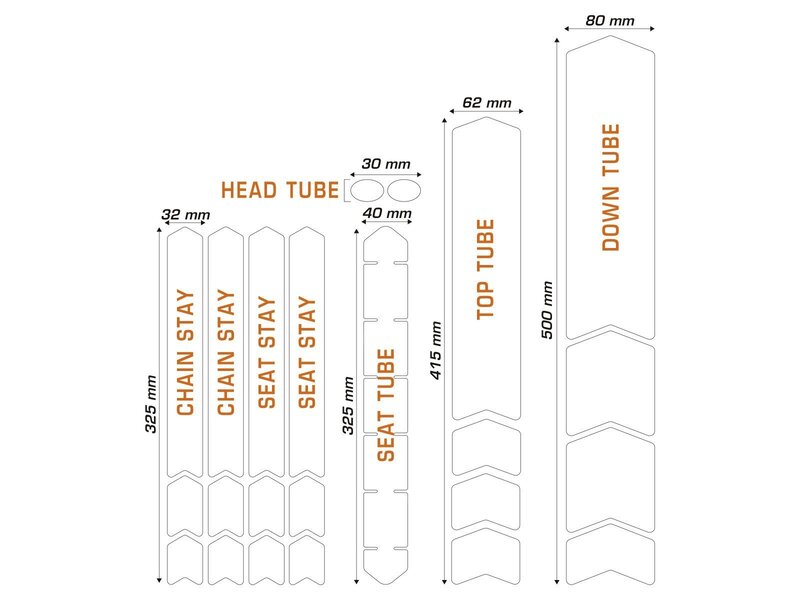 ALGIS Texture Frame Guards Kit L - White Lines