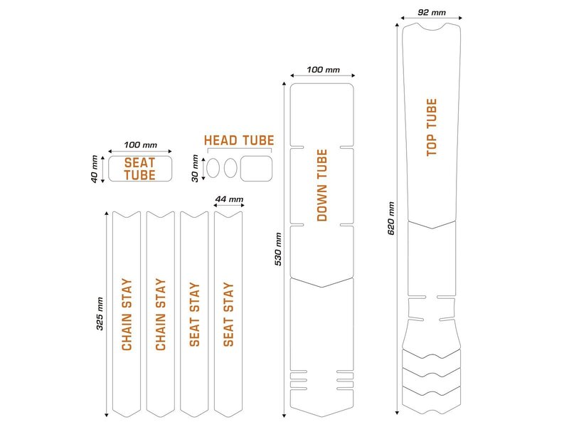 ALGIS Texture Frame Guards Kit XL - White Lines