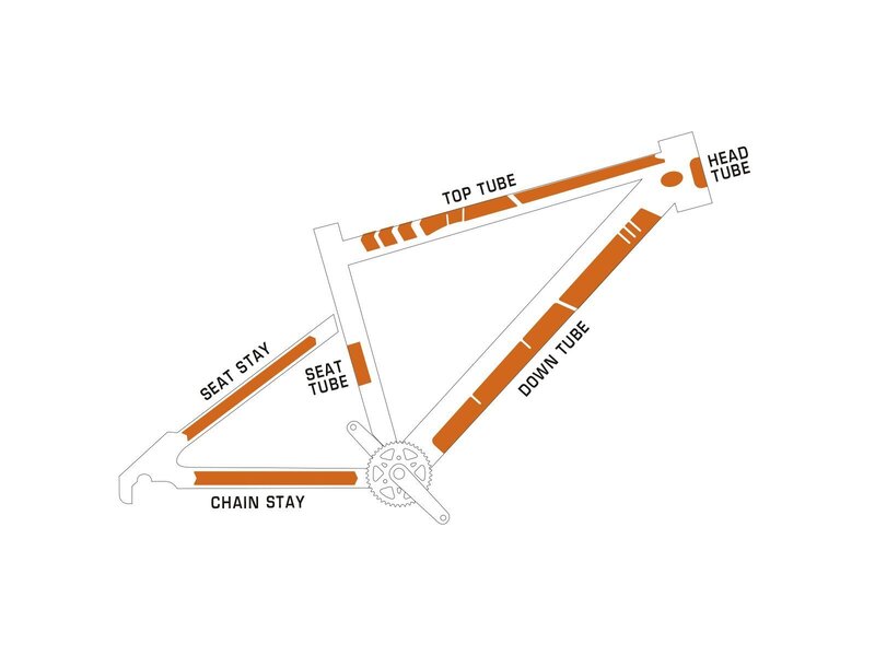 ALGIS Texture Frame Guards Kit XL - White Lines