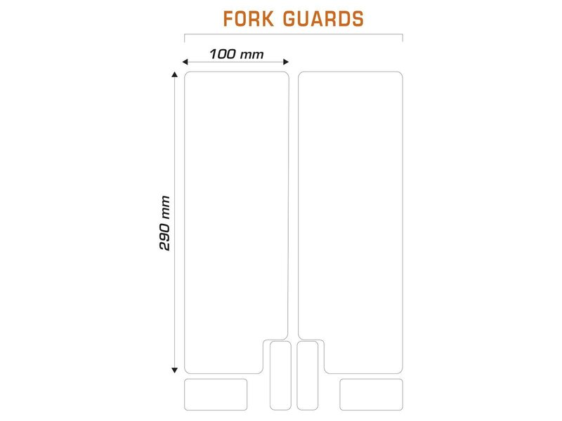 ALGIS Texture Fork Guards Kit - White Lines
