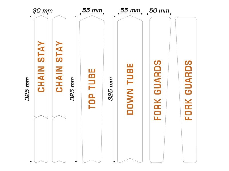 ALGIS Opaque Frame Guards Kit Road Line - White