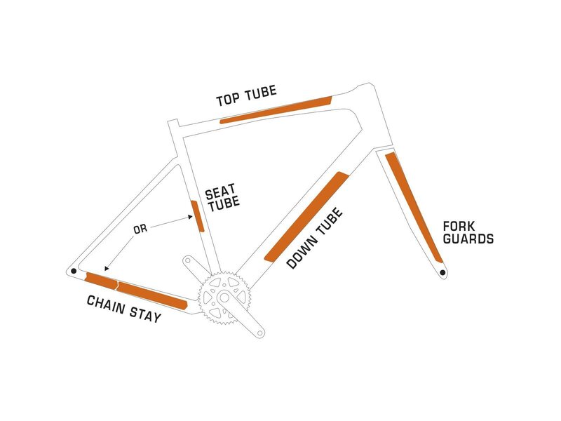ALGIS Opaque Frame Guards Kit Road Line - White