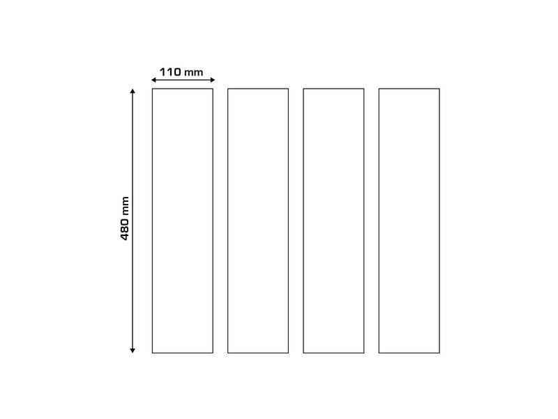 ALGIS Opaque Frame Strip of film by 4 11x48cm