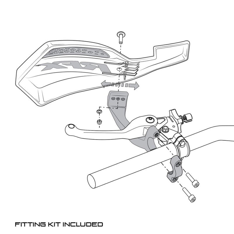 RFX 1 Handschutz (Gelb/Weiß) Inklusive Befestigungssatz