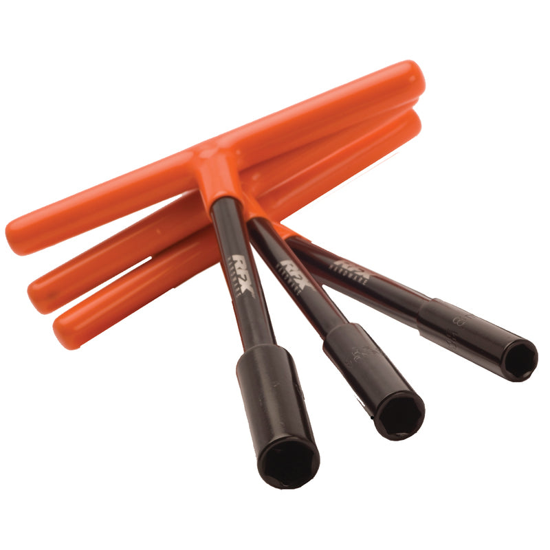 RFX Pro Satz T-Innensechskant (Schwarz/Orange) Standardlänge mit Gummigriff - KTM & Husqvarna 8mm/10mm/13mm