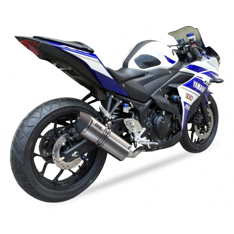 IXIL Hexoval Xtrem Racing Endtopf - Edelstahl schwarz / Endkappe Aluminium schwarz - OY9025VSE