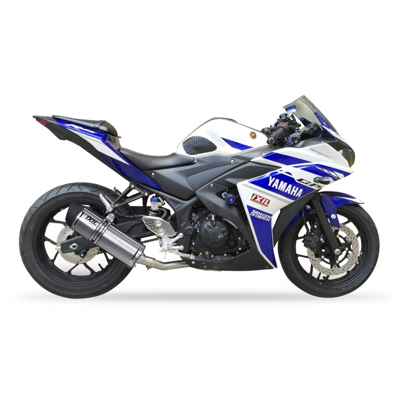 IXIL Hexoval Xtrem Racing Endtopf - Edelstahl schwarz / Endkappe Aluminium schwarz - OY9025VSE