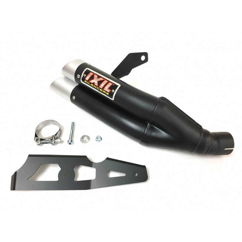 IXIL Hyperlow Endtopf Edelstahl schwarz / Endkappe Aluminium - XK7372XB