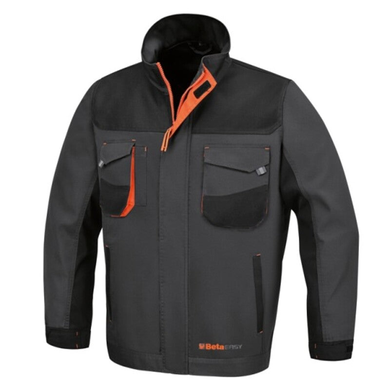 BETA Arbeitsjacke aus T/C Segeltuch 260 g/m² mit Oxford-Einsätzen