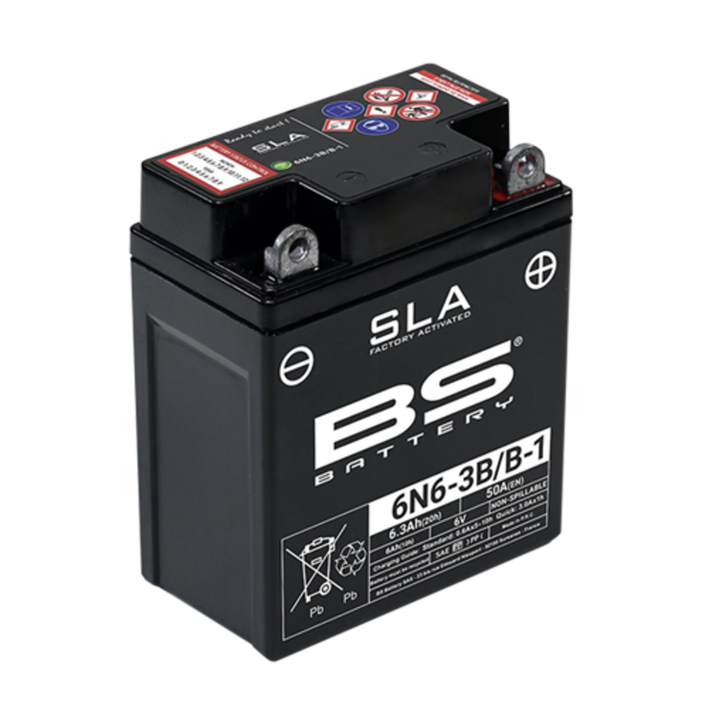 BS BATTERY AGM SLA vorgeladen – wartungsfrei - 6N6-3B/B-1