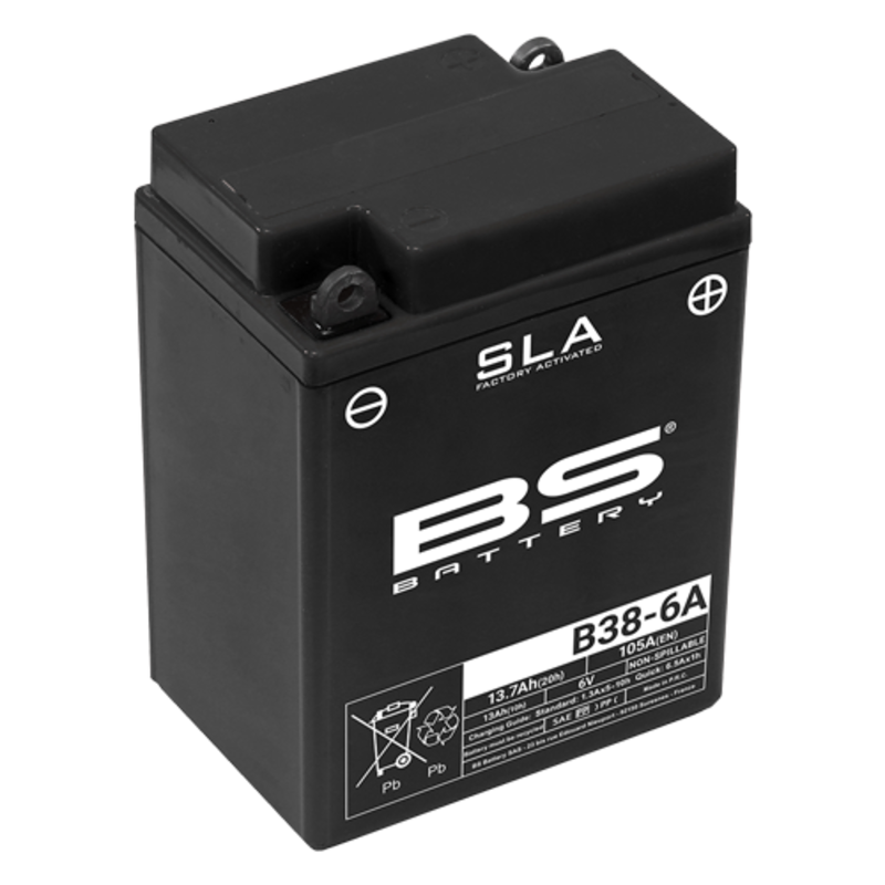 BS BATTERY AGM SLA vorgeladen – wartungsfrei - B38-6A