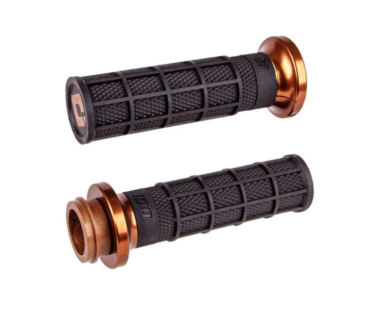 ODI V-Twin Lock-on™ Hart-Luck Signature Full-Waffle Grip Set (Throttle By Wire)- Harley Davidson 2008-