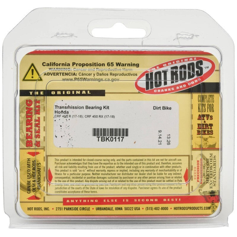 HOT RODS Getriebelager-Kit - Honda CRF 450 R / RX