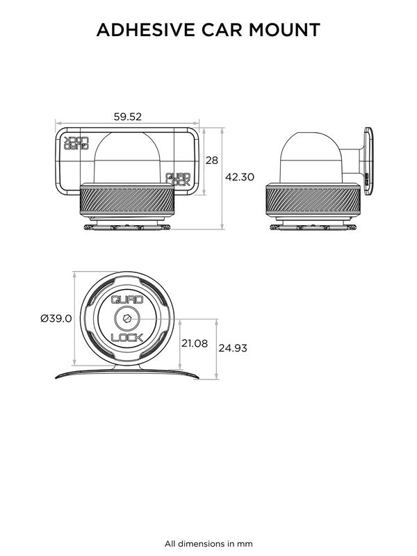 QUAD LOCK MAG Armaturenbrett-Telefonhalterung