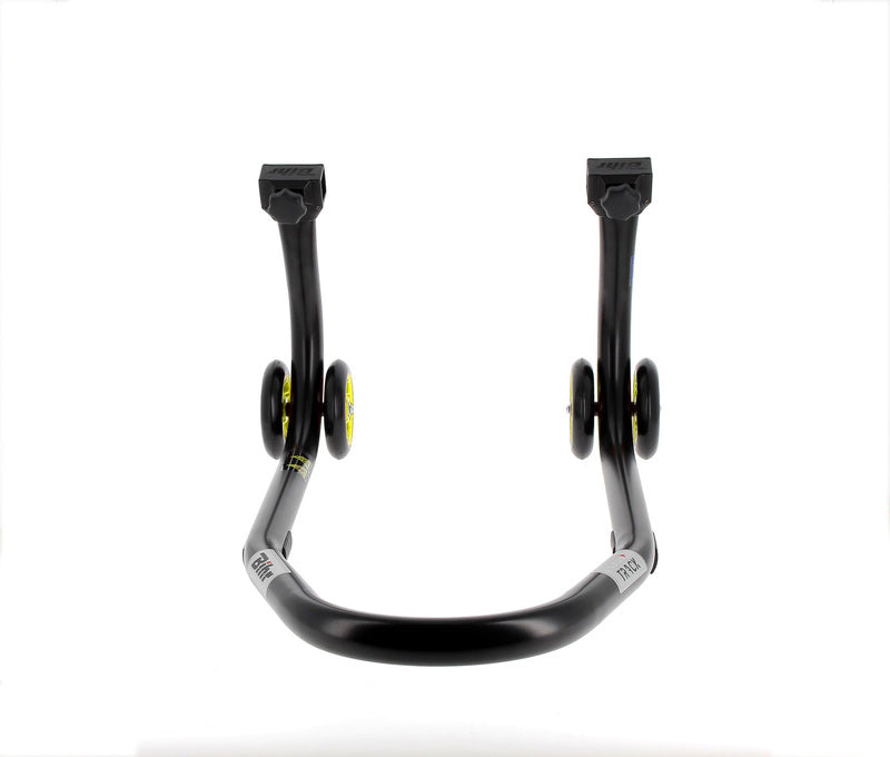 BIHR Home Track Montageständer vorne mattschwarz Räder gelb