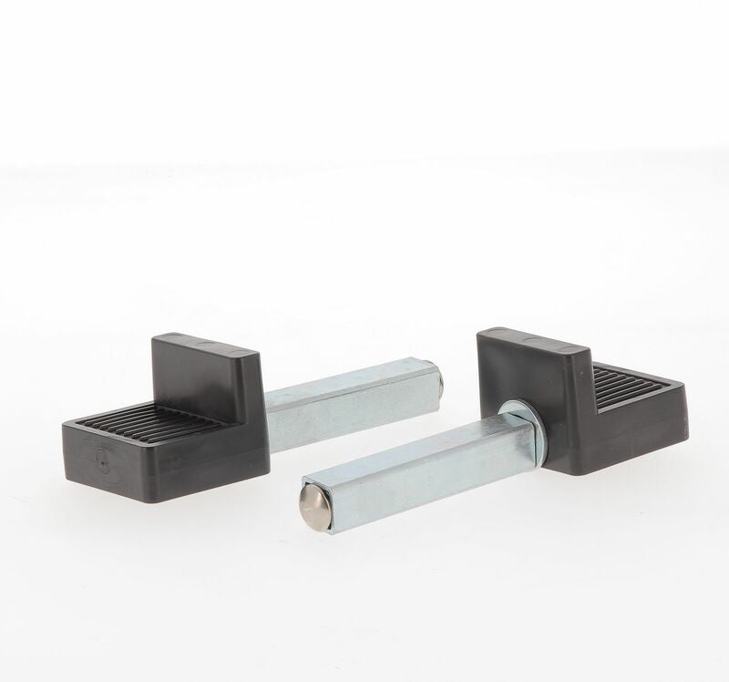 BIHR Home Track Montageständer hinten Aufnahmen in L-Form mattschwarz Räder gelb