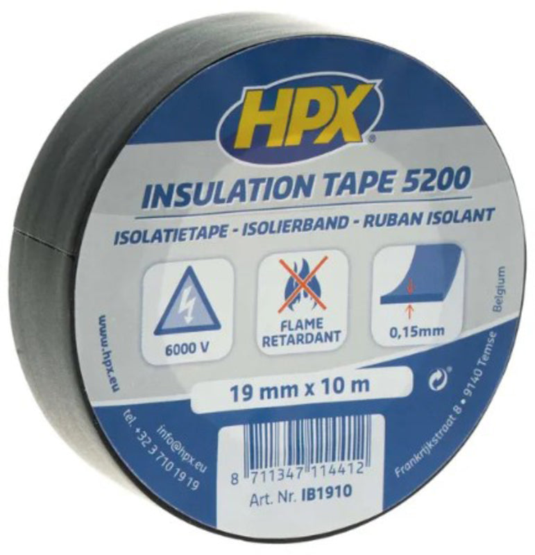HPX 5200 Isolierband (19 mm x 10 m) - Mattschwarz