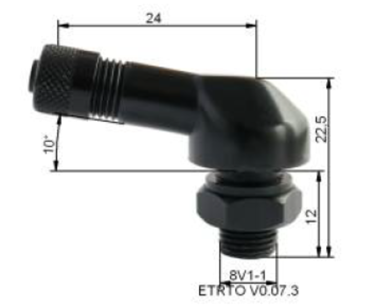 PROVAC Reifenventil Alu Ø 8,5 mm - 10 Stck.