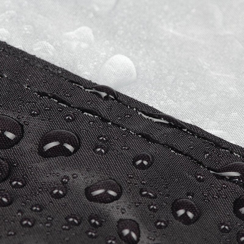 OXFORD Indoor / Outdoor Abdeckplane Aquatex Schwarz/Silber - Motorrad / Scooter mit Topcase - M