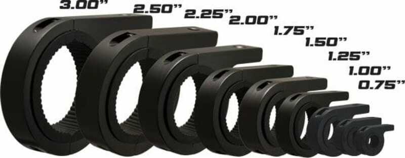 X-VISION Befestigungssatz Rohr Ø 50 mm Verschraubungen M10 Alu schwarz