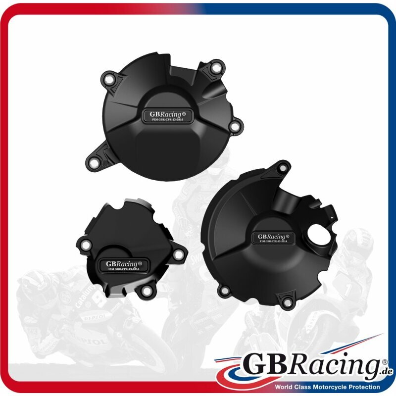 GB RACING Motordeckelschoner-Set Lichtmaschine/Kupplung/Zünd Schwarz Honda CBR1000R/RR