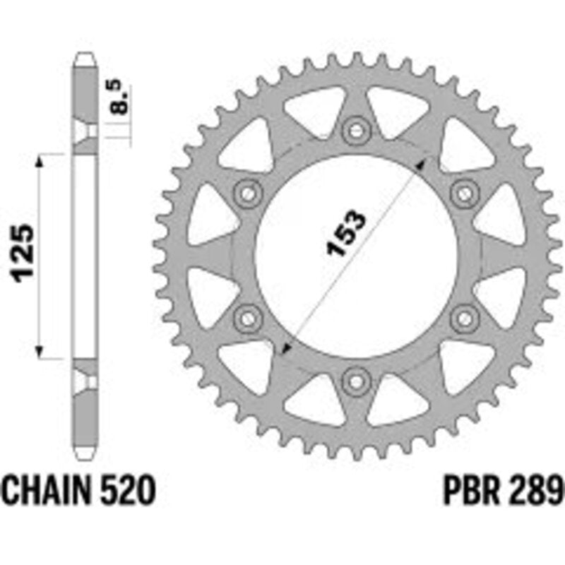 PBR Kettenrad Alu Standard - 520