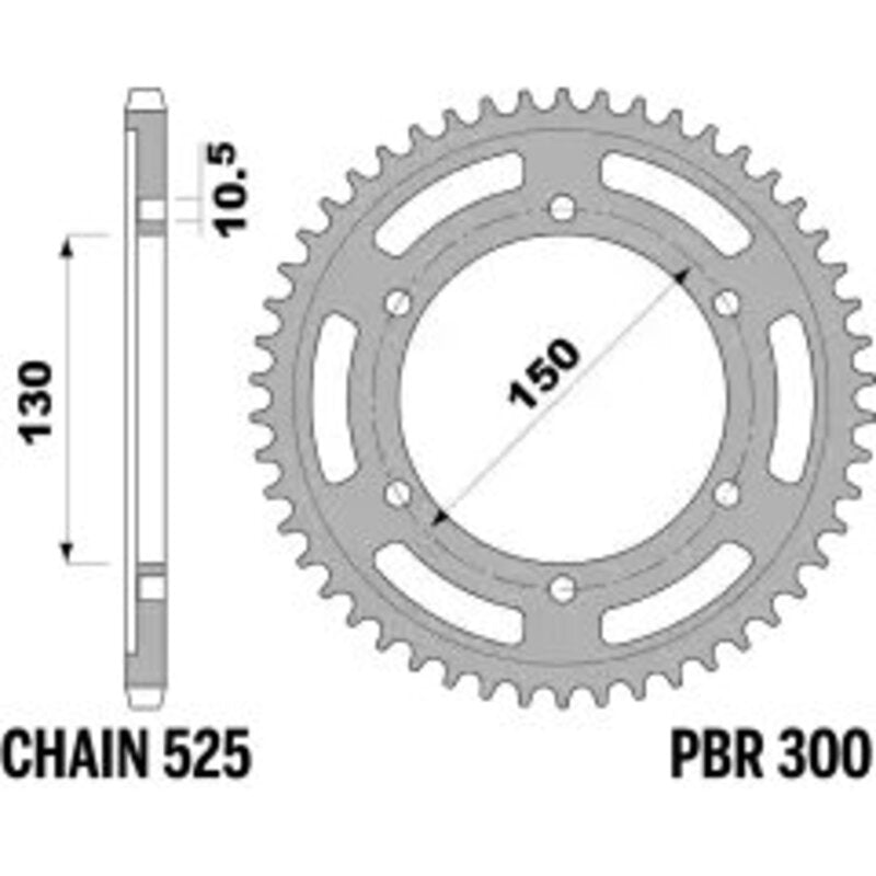 PBR Kettenrad Stahl Standard - 525