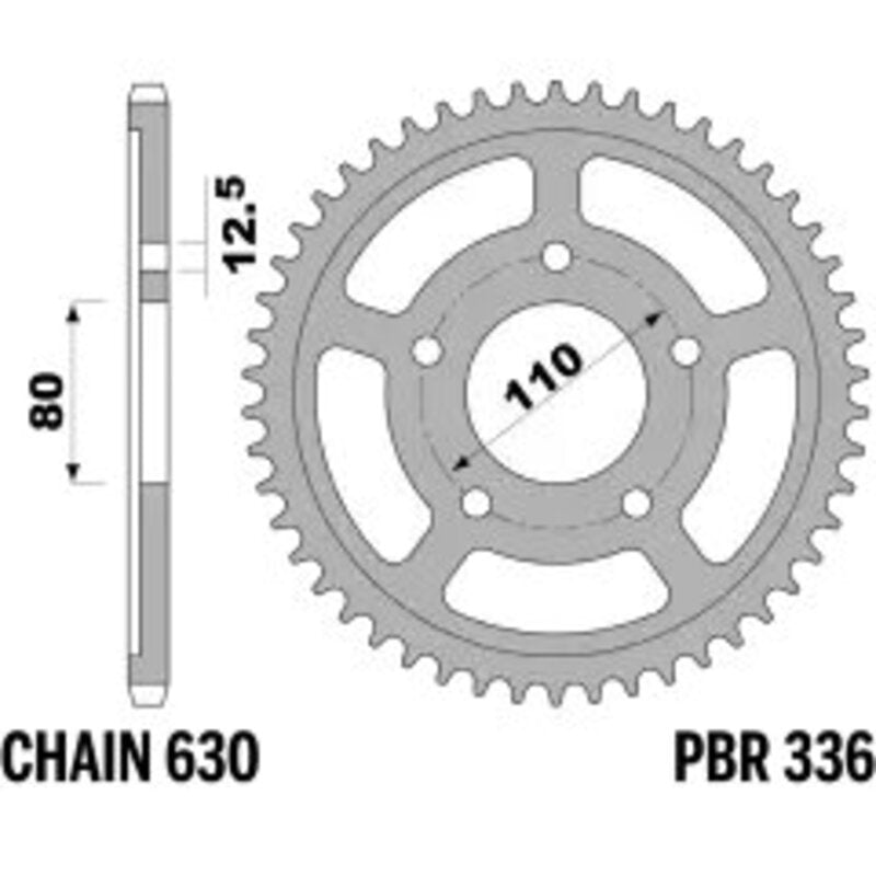 PBR Kettenrad Stahl Standard - 630